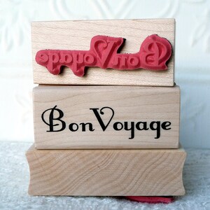 Bon Voyage travel timbro di gomma da oldislandstamps