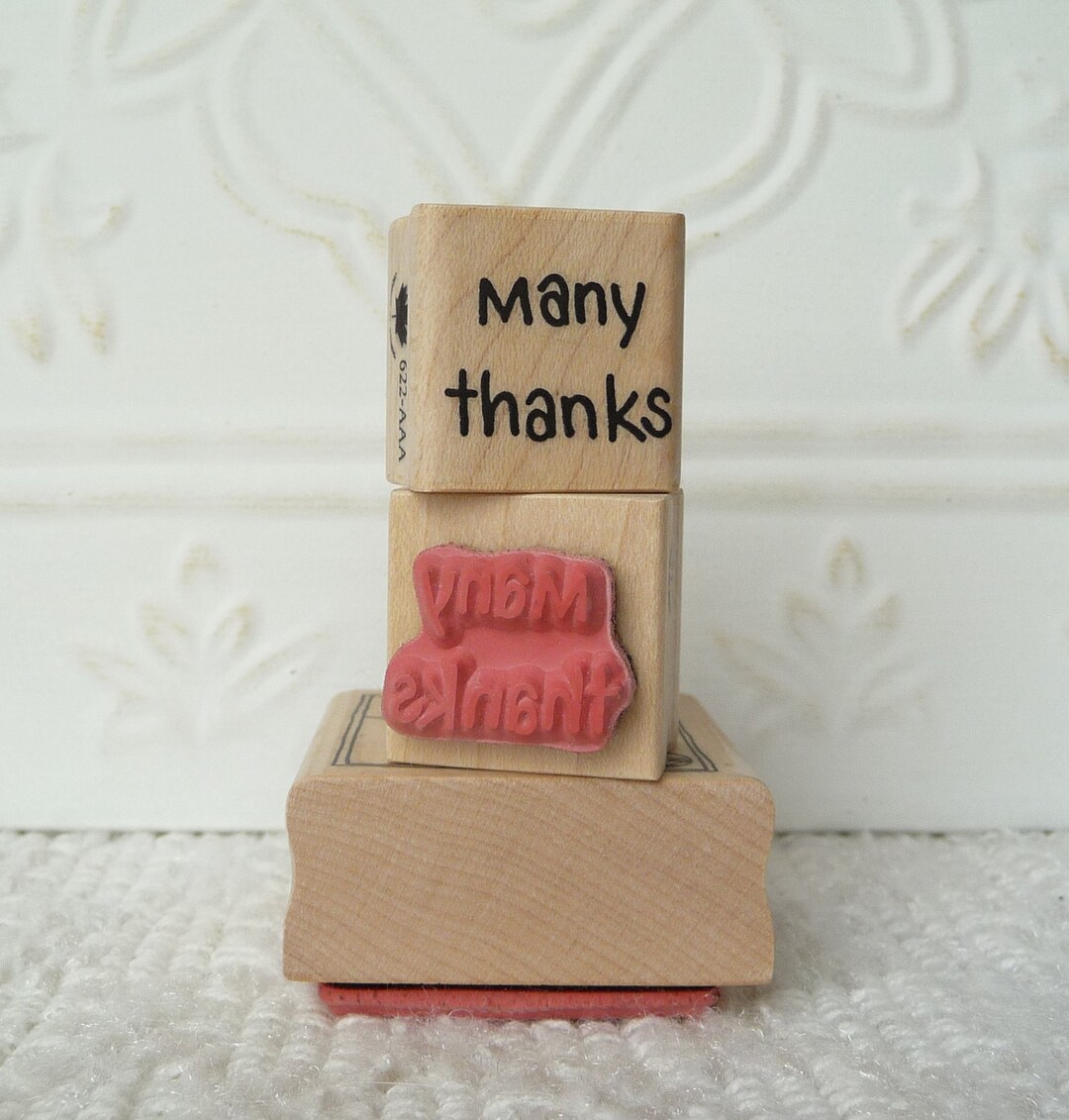 Many Thanks Rubber Stamp From Oldislandstamps - Etsy