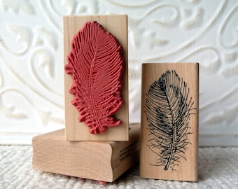 Downey Feather rubber stamp from oldislandstamps