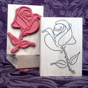 Rose to behold rubber stamp from oldislandstamps
