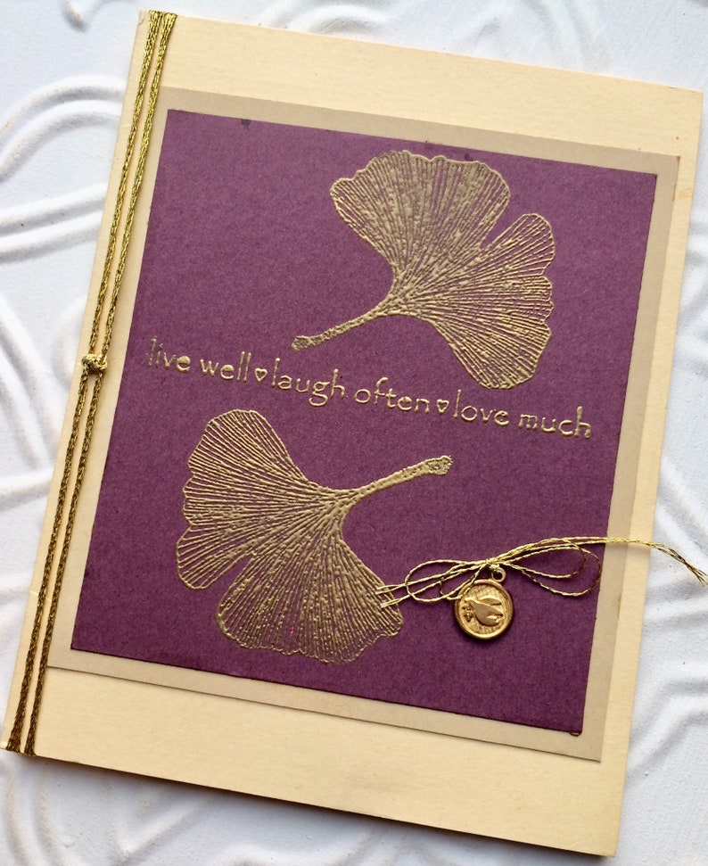 Ginkgo Leaf rubber stamp from oldislandstamps image 3