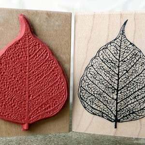 Timbro in gomma Skeleton Leaf di oldislandstamps