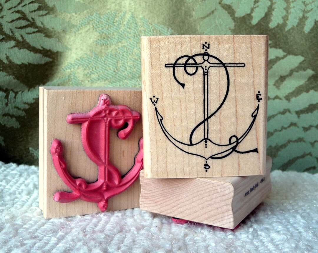 Anchor Rubber Stamp From Oldislandstamps Etsy