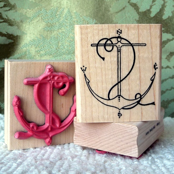 Anchor Rubber Stamp Etsy
