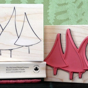 Triple Christmas Tree rubber stamp from oldislandstamps