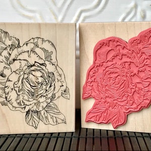 Tea Rose rubber stamp from oldislandstamps