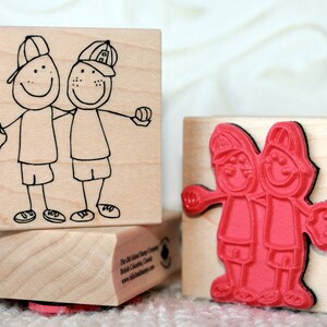 Best Buddies kleine Jungen Stempel von oldislandstamps