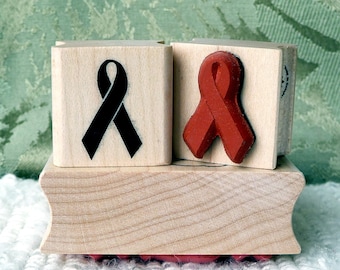 Awareness Ribbon rubber stamp from oldislandstamps