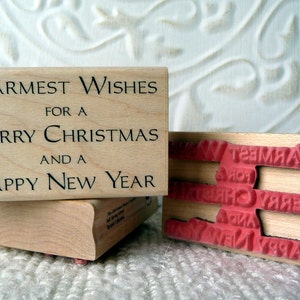 Warmste wensen kerstvers rubberstempel van oldislandsstamps