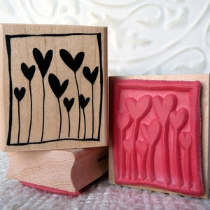 Sello de goma Framed Hearts de oldislandstamps