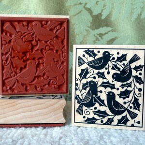Rubberstempel Four Calling Birds van oldislandsstamps
