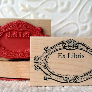 Roman Bookplate Ex Libris rubber stamp from oldislandstamps