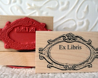 Roman Bookplate Ex Libris rubber stamp from oldislandstamps