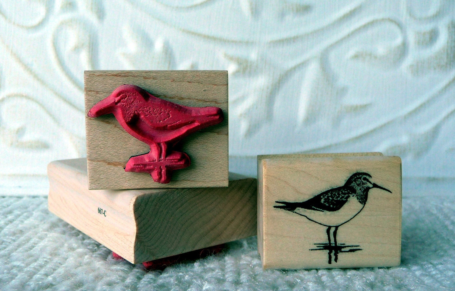 Sandpiper Bird Rubber Stamp From Oldislandstamps Etsy