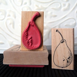 Timbro in gomma a forma di pera di oldislandstamps