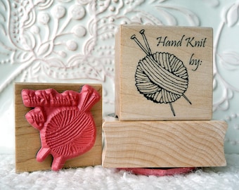 Tejido a mano con sello de goma de oldislandstamps