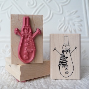 Skinny Snowman rubber stamp from oldislandstamps