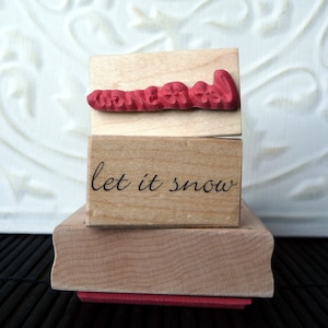 Let it Snow rubber stamp from oldislandstamps