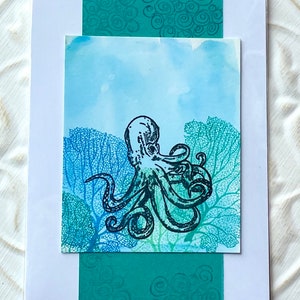 Lacey Sea Fan coral rubber stamp from oldislandstamps image 4