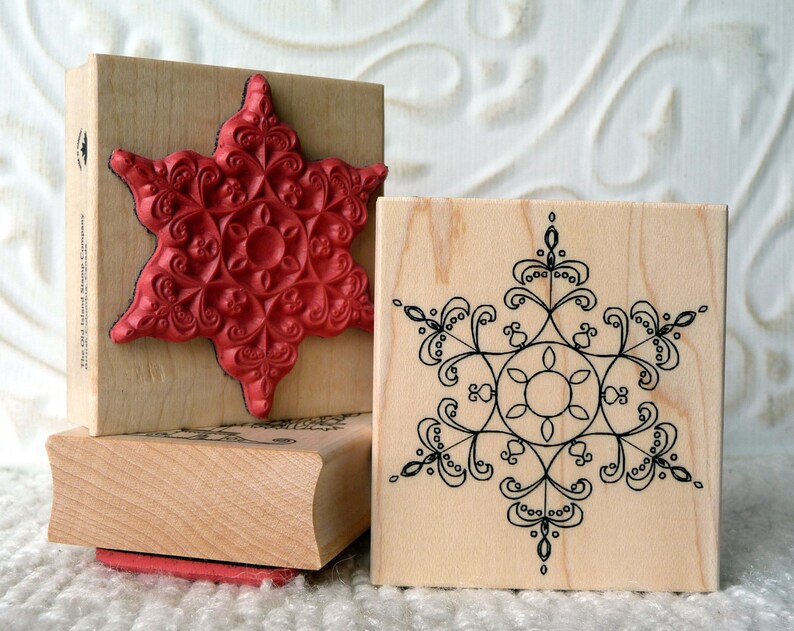 Perfect Snowflake rubber stamp from oldislandstamps Perfect Snowflake rubber stamp from oldislandstamps