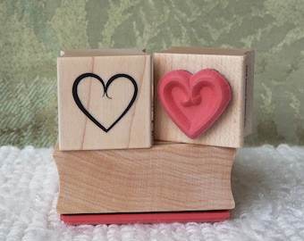 Eenvoudige hart-rubberstempel van oldislandstamps