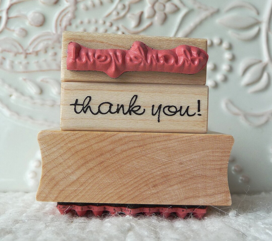 Tiny Thank You Rubber Stamp From Oldislandstamps - Etsy