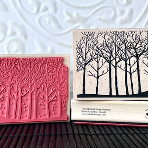 Sello de goma del bosque de invierno de oldislandstamps