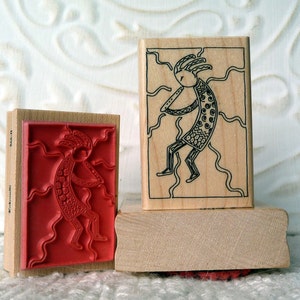 Carimbo de borracha Kokopelli da oldislandstamps