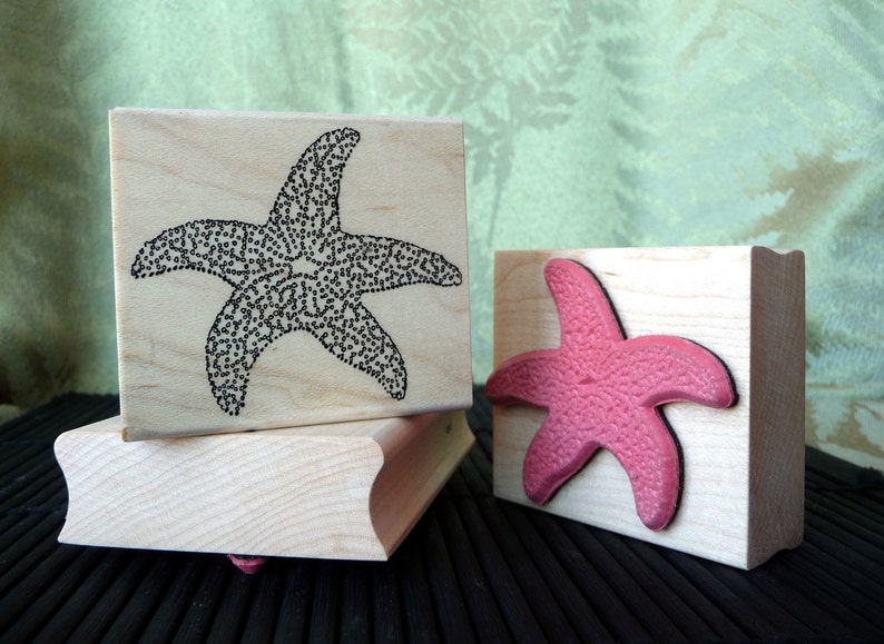 Starfish rubber stamp from oldislandstamps Etsy