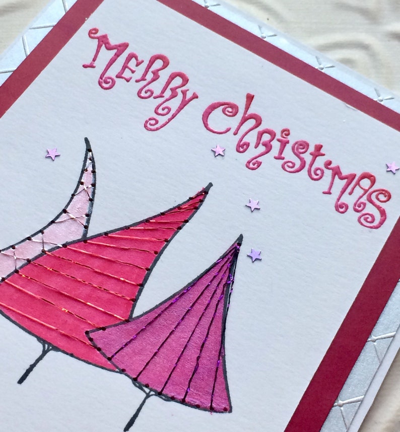 Carmen's Christmas whimsical Merry Christmas rubber stamp from oldislandstamps image 2