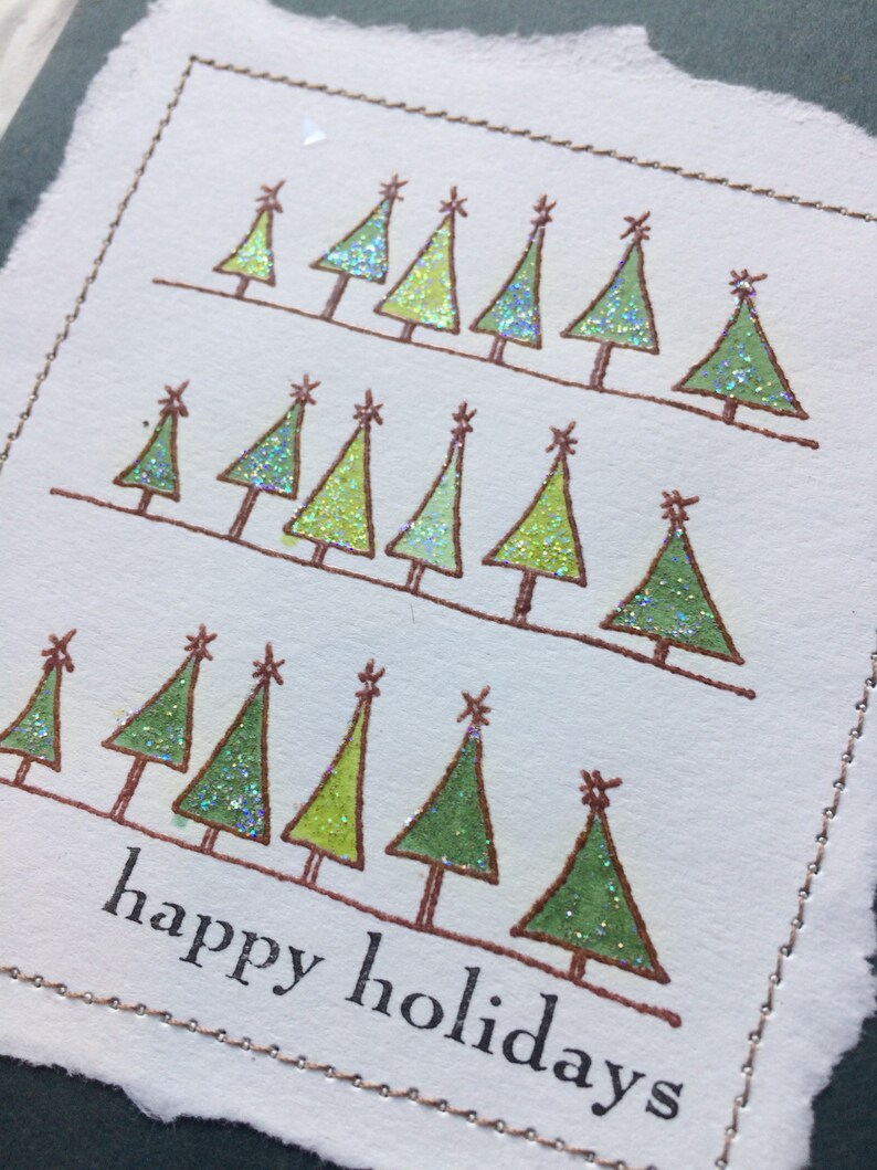 Christmas Tree border rubber stamp from oldislandstamps