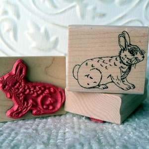 Bunny rabbit rubber stamp from oldislandstamps