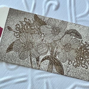 Floral NYC Subway mosaic rubber stamp from oldislandstamps image 3