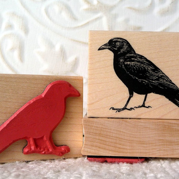 Common Crow rubber stamp from oldislandstamps