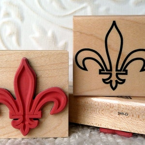 Fleur de lis Symbol rubber stamp from oldislandstamps