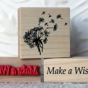 Make a Wish text rubber stamp from oldislandstamps