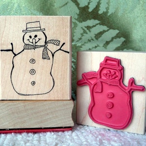 Snowman rubber stamp from oldislandstamps