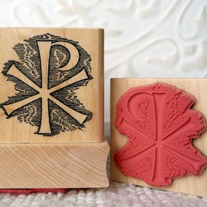 Sello de goma con el monograma de Cristo de oldislandstamps