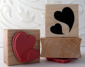 Floating Hearts rubber stamp from oldislandstamps