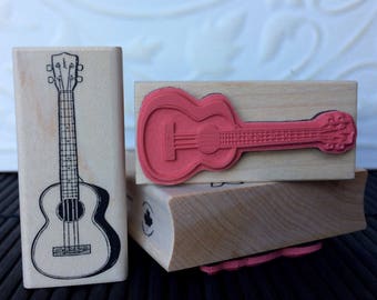 Ukulele rubber stamp from oldislandstamps