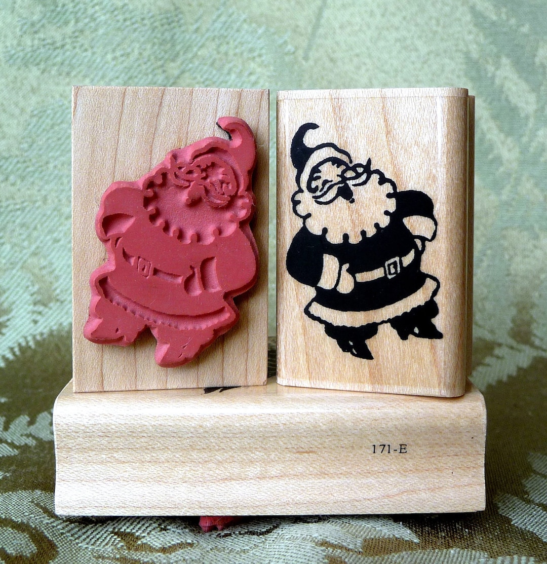 Old Fashioned Santa Rubber Stamp From Oldislandstamps - Etsy