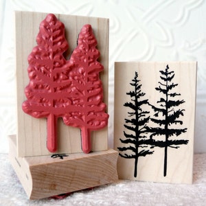 Timber twins tree rubber stamp from oldislandstamps