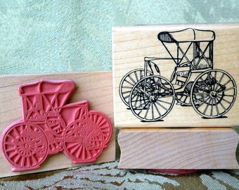 Duryea Vintage Car rubber stamp from oldislandstamps