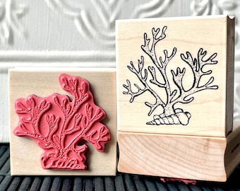 Sea coral rubber stamp from oldislandstamps