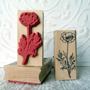 Carimbo de borracha Poppy Flower de oldislandstamps