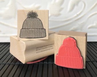 Toque winter hat rubber stamp from oldislandstamps