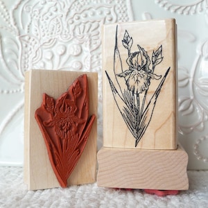 Carimbo de borracha Iris Flower de oldislandstamps