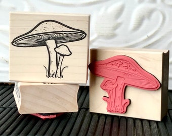 Toadstool Mushroom rubber stamp from oldislandstamps