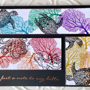 Lacey Sea Fan coral rubber stamp from oldislandstamps image 5