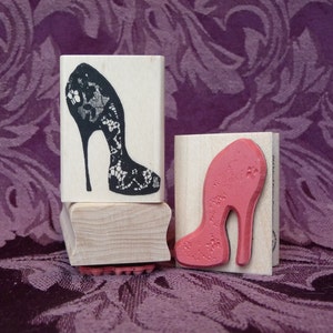 Stiletto shoe rubber stamp from oldislandstamps